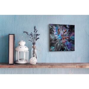 Titled "Lucky Eyes" Original  Abstract Acrylic Painting 10" X 10" Canvas